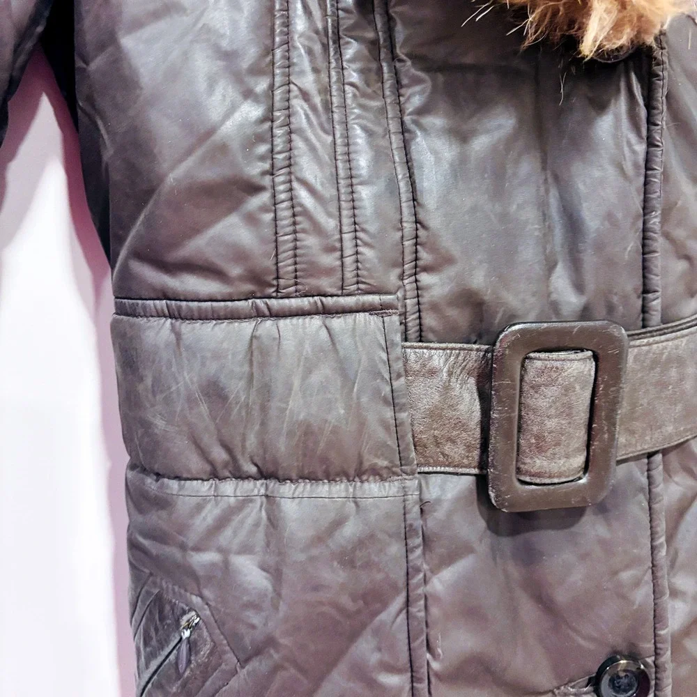 MACKAGE Brown puffer coat with fur hood | Luxury winter | Small - Picture 14 of 16